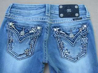New Miss Me Jeans Style # JP5443B3 Bootcut Lowrise Stretch Size 25 