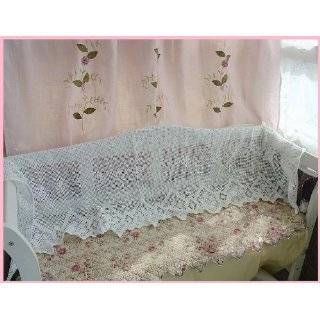 Vintage Hand Crochet Lace Cotton Cafe Curtain/valance white:  