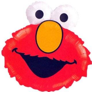  Elmo Smiling Face with Blue Background 18 Mylar Balloon Toys & Games