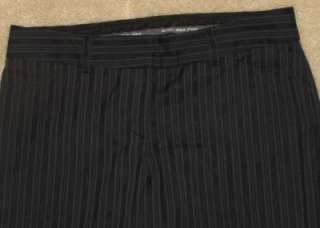 EXPRESS EDITOR Fit Black Pinstripe DRESS PANTS Size 2 33 EUC P036 