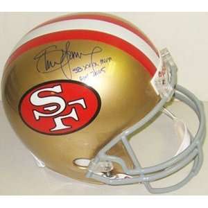 Steve Young Signed San Francisco 49ers Riddell Full Size Throwback 
