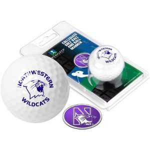  Northwestern Wildcats Logo Golf Ball and Ball Marker 