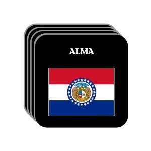  US State Flag   ALMA, Missouri (MO) Set of 4 Mini Mousepad 