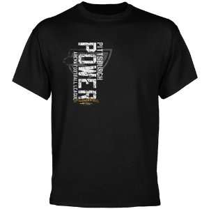 Pittsburgh Power Black Vertical Destroyed T shirt  Sports 
