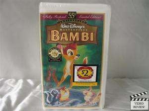 Bambi VHS NEW 55th Anniv, Disney Masterpiece Collection  
