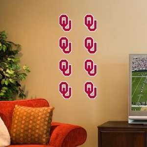  Oklahoma Sooners 8 Pack Team Logo Decals: Sports 