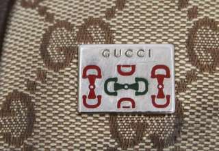 Gucci Brown Monogram Canvas Classic Web Handle Tote Bag  