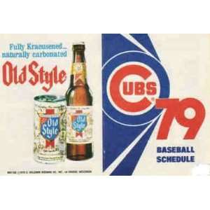 1979 Cubs Baseball Pocket Schedule with Old Style Ad  