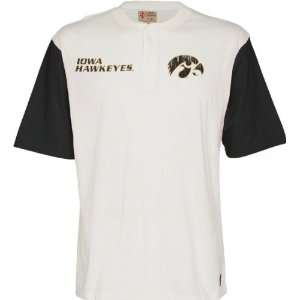  Iowa Hawkeyes Old School Short Sleeve Baseball T Shirt 