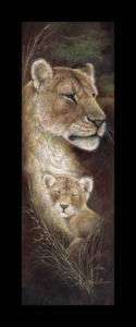 Lion Cub savanah animal art FRAMED PRINT  Ruane Manning  
