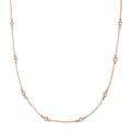 14k Rose Gold over Silver Cubic Zirconia 36 inch By the Yard Necklace 