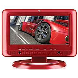 GPX TD930 9 inch Red TV/ DVD Player with Dual Tuner  