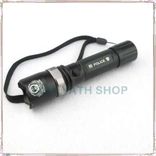 Zoomable Police Focus 7W 65OLM CREE LED Flashlight Torch 18650 Charger 
