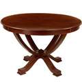 Hudson 60 inch Mocha X base Round Dining Table  Overstock