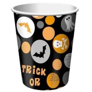  Halloween Tricks & Candy 9oz Paper Cups 25 Per Pack: Toys 