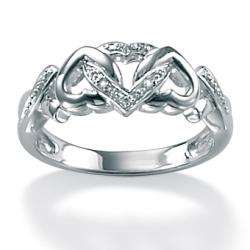   over Sterling Silver Diamond Accent Heart Ring  Overstock