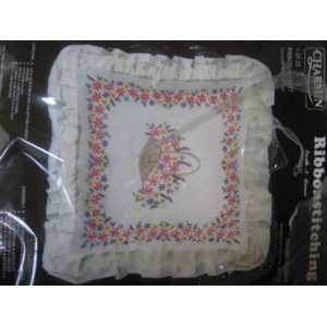  Ribbonstitching Embroidery Pillow Kit 