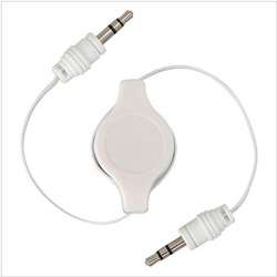 Retractable 3.5 mm White Audio Extension Cable  Overstock