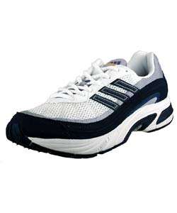 Adidas Mens Cairo Running Shoe   White/Navy/Silver  Overstock