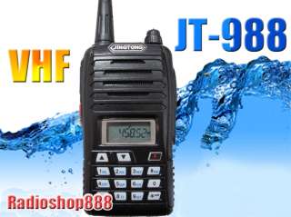JT 988 VHF 136 174Mhz handheld radio LED flash earpiece  