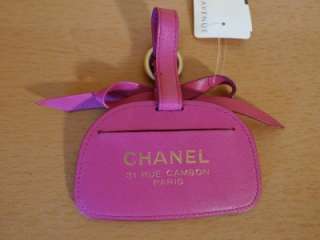CHANEL Leather Luggage Purse Tag New with Tags RARE $410  