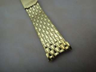 Seiko 18K Gold Filled Tops Stainless Steel 19mm Men Watch Bracelet NEW