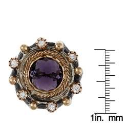 Byzantine Jewelry Simulated Amethyst Ring  Overstock