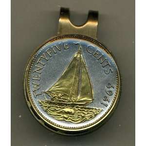   Marker   Bahamas 25 cent Sail boat (quarter size) 