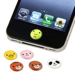 Animal Home Button Sticker for iPhone/ iPad/ iPod Touch (Pack of 6 