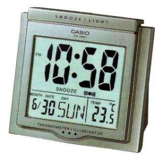 casio dq750f 8d travel clock desk clock displays time day