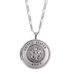   Wounded Warrior Project US Army Dogtag Locket Necklace  