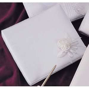  Dupioni Silk and Roses Picture Guest Book