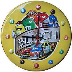 Kyle Busch Nostalgic Tin Clock  Overstock