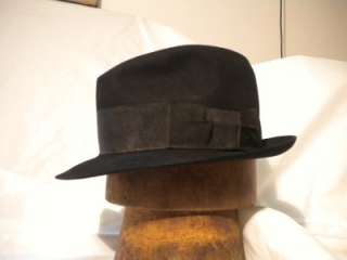 Vintage G.A. Dunn & Co. Fedora Hat British Manufacturer, all black 