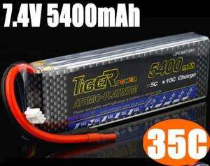 TIGER 7.4V 5400mAh 35C Lipo Battery Akku RC Car 5500MAH  