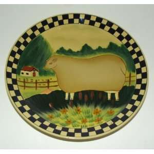  Country Folk Art Fat Sheep Collector Plate Everything 
