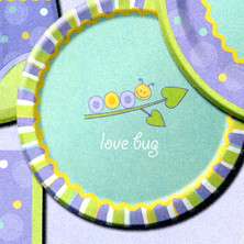 Love Bug 6 3/4 plates 8ct Baby Shower  