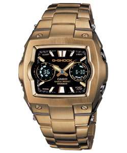 Casio G Shock Mens Watch with Gold Metal Band  