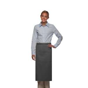 DayStar 123 Full Bistro Apron w/Pockets   Charcoal   Embroidery 