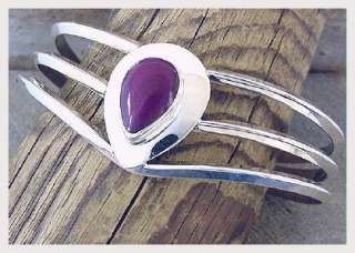 Southwestern Sugilite Sterling Silver Cuff Bracelet  