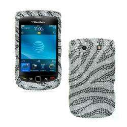Premium BlackBerry 9800 Torch Silver Zebra Rhinestone Case  Overstock 