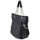   Frozen Fabrics Large Quilted Black Vinyl Bowling Tote Bag NEW  