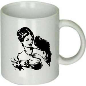 Victorian Lady Ceramic Coffee Cup