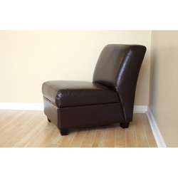 Bernay Espresso Brown Faux Leather Club Chairs (Set of 2)  Overstock 
