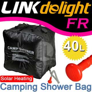 40L Camping Hiking Shower Water Bag Case Solar Heating  