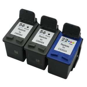  4 Pack. Refurbished Cartridges for HP 56 and HP 22 