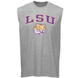  NCAA LSU Tigers Ash Big Arch n Logo Sleeveless T shirt 