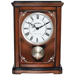 Seth Thomas Plymouth Brown Wood Pendulum Mantle Clock  Overstock