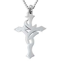 Stainless Steel Tribal Cross Necklace  