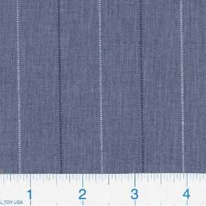  60 Wide Shirting Ticking Stripe Blue Fabric By The Yard 